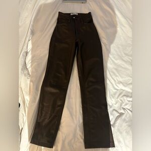 Abercrombie Curve Love Brown Leather Pants